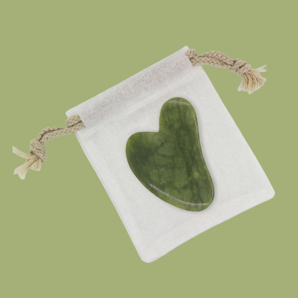 Gua Sha Stein | Massage & Lymphdrainage für Gesicht & Hals | Anti-Aging