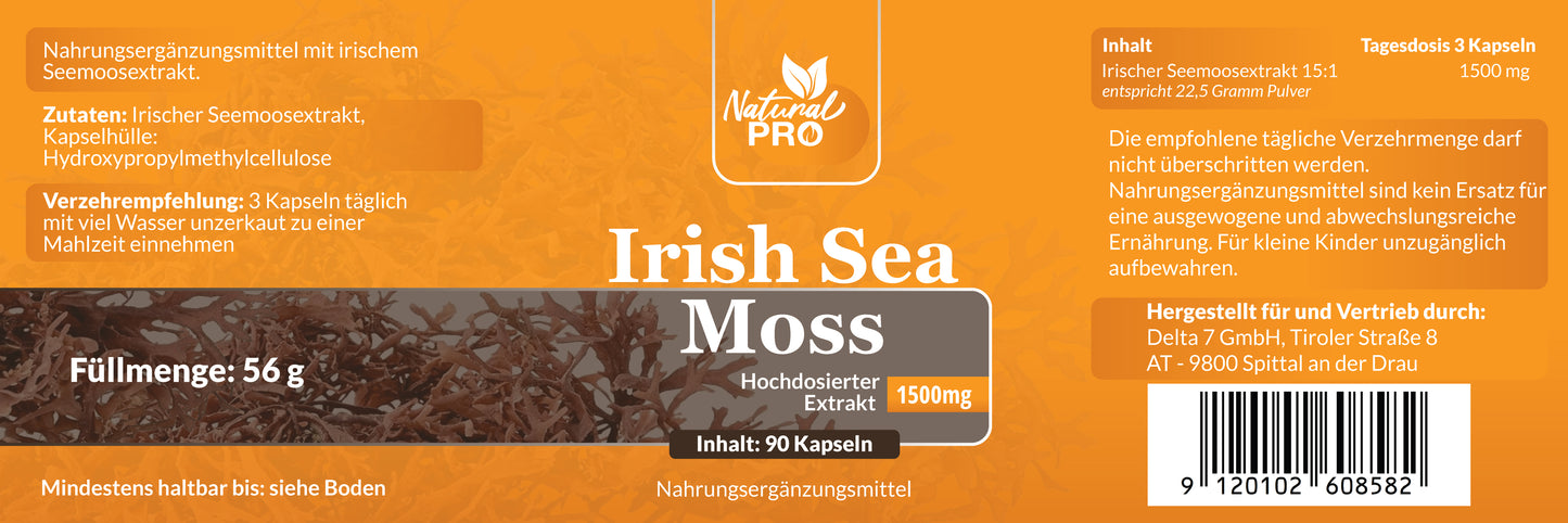 Natural Pro | Irish Sea Moss | 1500mg | Dein Körper im Alltag |