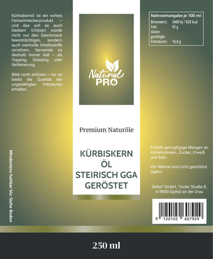 Steirisches Kürbiskernöl GGA | Traditionell geröstet & Regional hergestellt