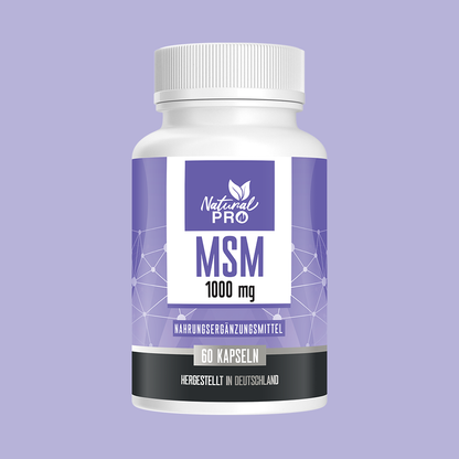MSM 1000mg hochdosiert | Für gesunde Gelenke & Haut | 60 Kapseln