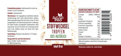 Stoffwechsel Tropfen | Balance & Energie von innen | Natürlich abnehmen | 10 ml