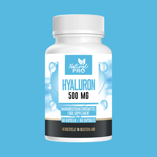 Hyaluron 500mg hochdosiert | Für strahlende Haut | 60 Kapseln |