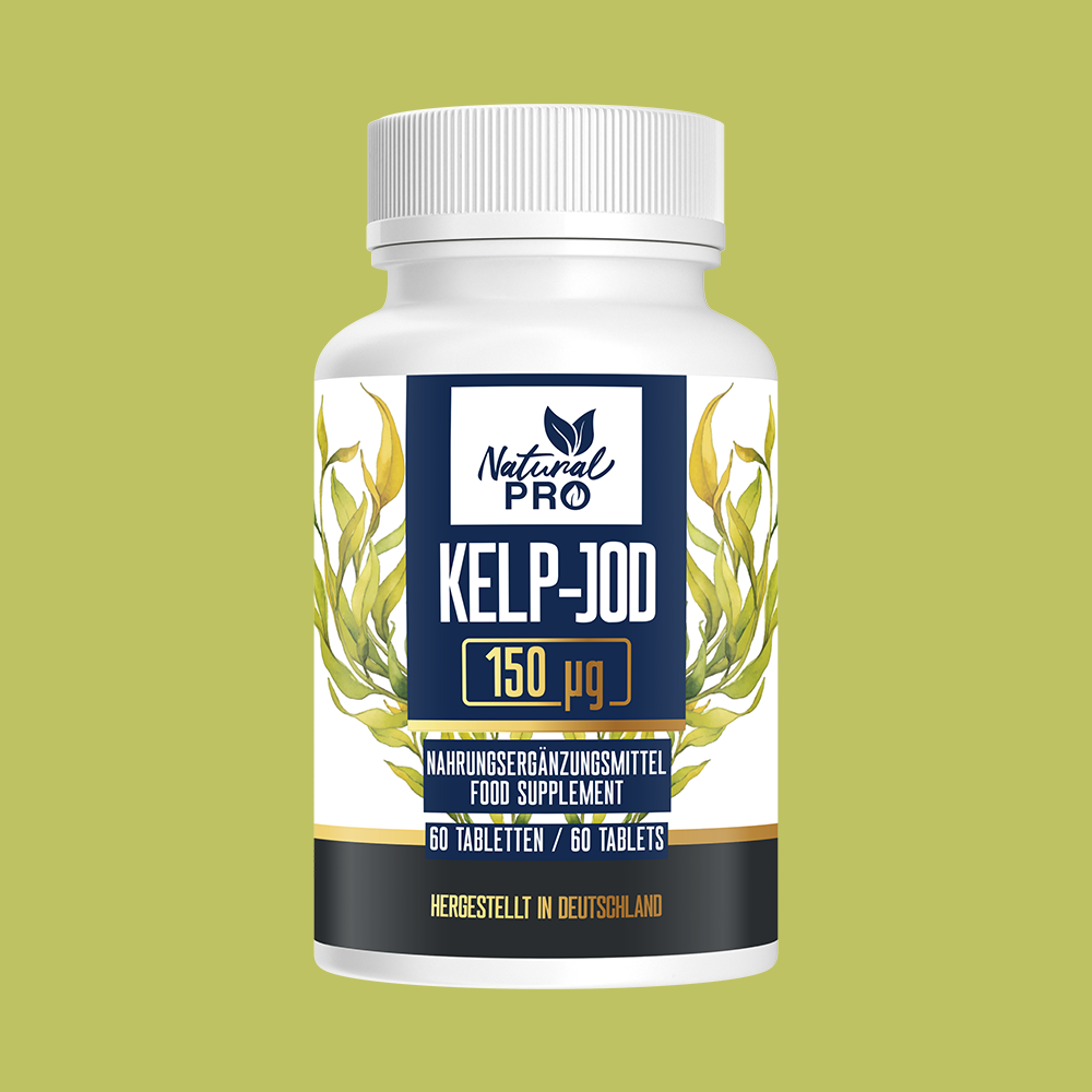 Kelp-Jod 150 µg hochdosiert | Für Vitalität & Hormonbalance | 60 Tabletten