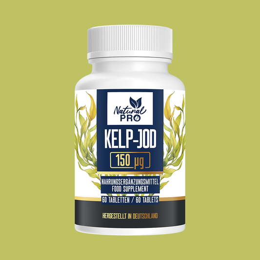Kelp-Jod 150 µg hochdosiert | Für Vitalität & Hormonbalance | 60 Tabletten